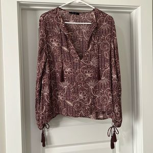OLIVACEOUS | beautiful Paisley long sleeve blouse